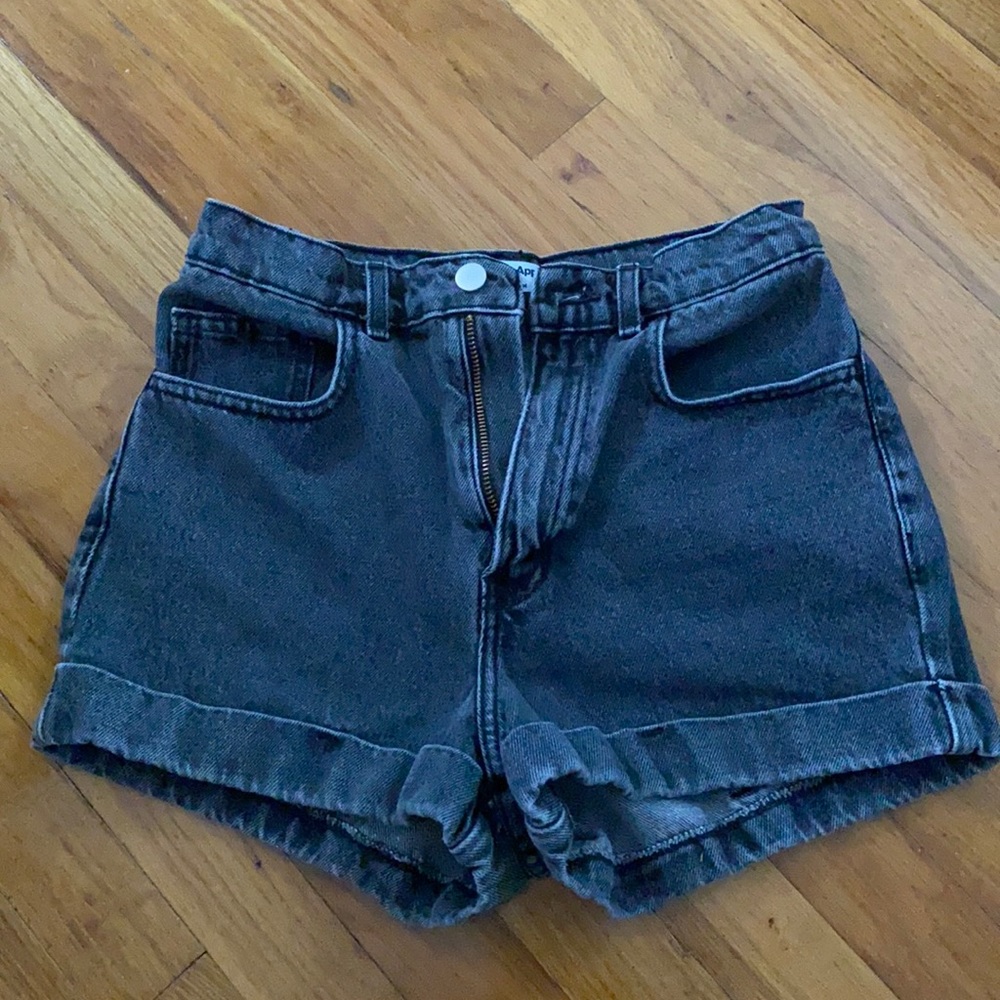 American Apparel High Waisted Jean Shorts